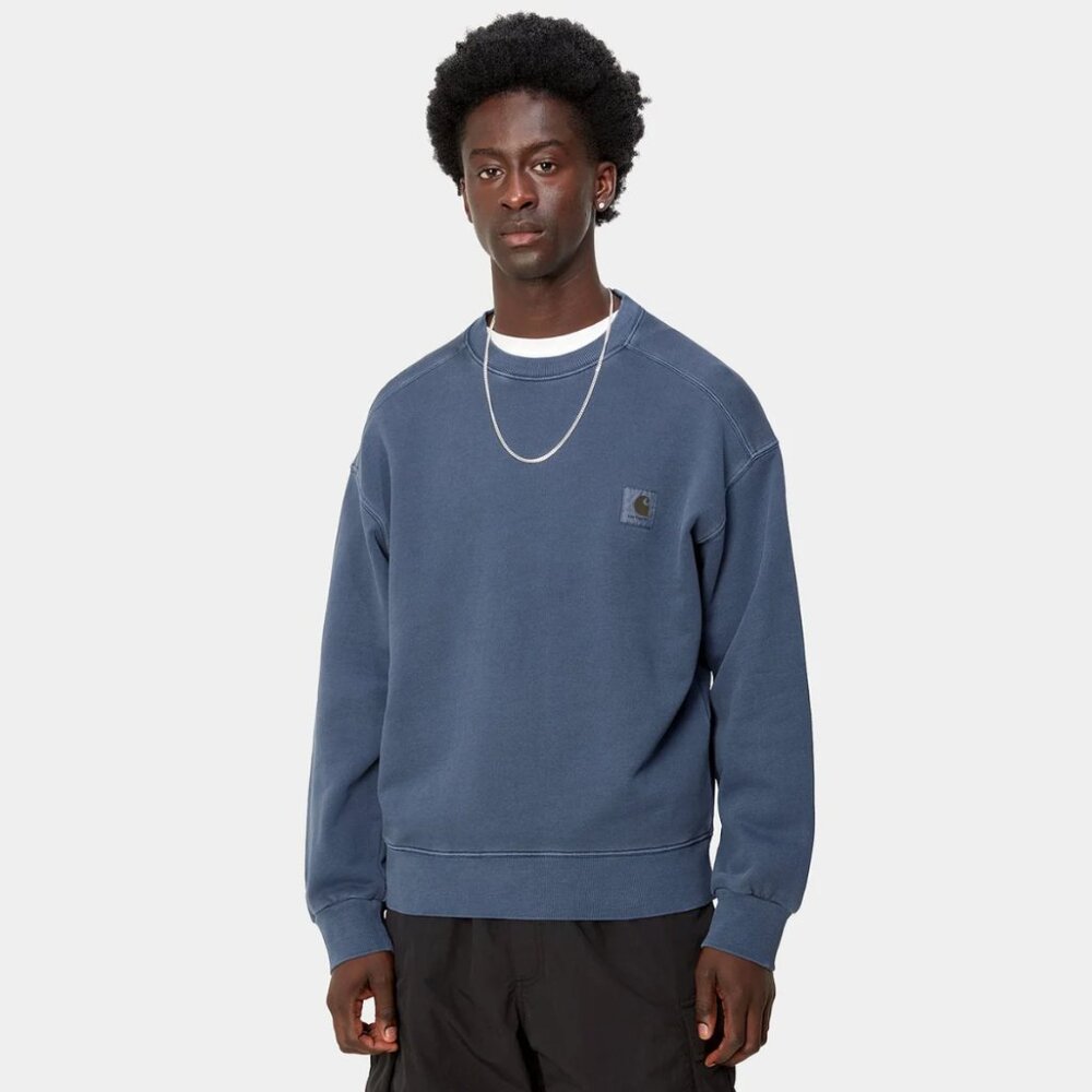 Carhartt WIP Nelson Sweatshirt - S - Elder Blue - Picture 2 of 6